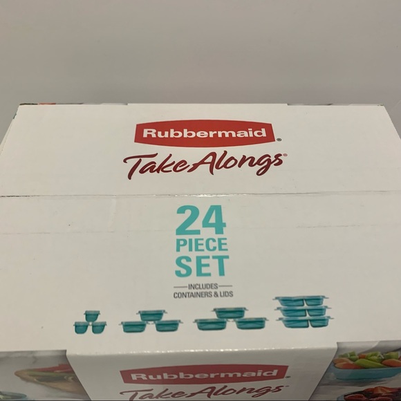 RUBBERMAID TakeAlongs 24 Piece Set Teal NEW!! - Picture 2 of 8